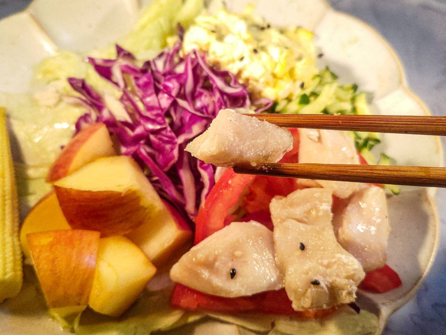舒肥鱷沙拉 Diced crocodile meat cubes salad